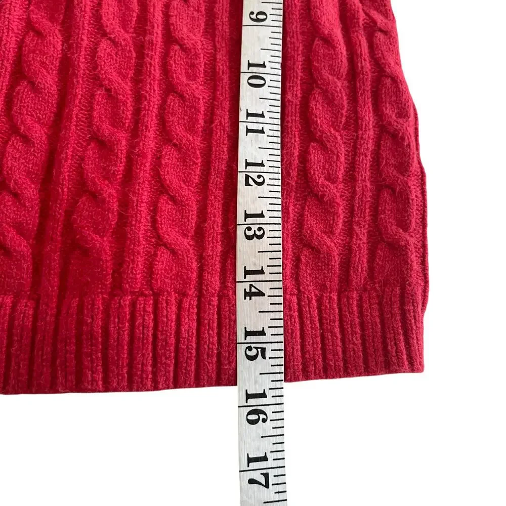 Gap Boys Red Cable Knit Preppy Crewneck Pullover Sweater HO24 size 5